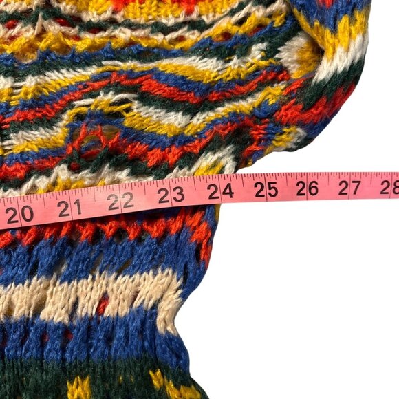 Shein Womens Colorful Loose Knit Sweater With Zigzag Pattern Size S - Picture 5 of 6